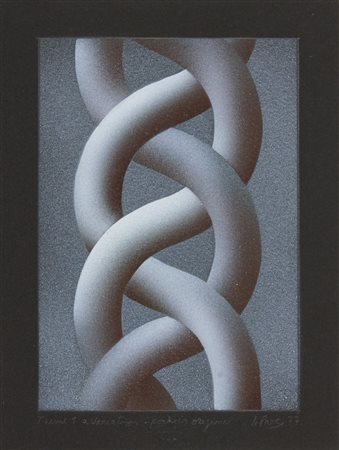 Julio Le Parc (Santa Fè, 1928) Theme 1 a variation 1977 Pochoir su cartoncino...