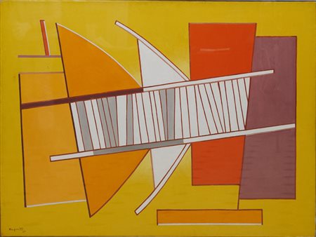 Alberto Magnelli (Firenze, 1888 - Parigi, 1971) Contrastes N° 3 1955 Olio su...