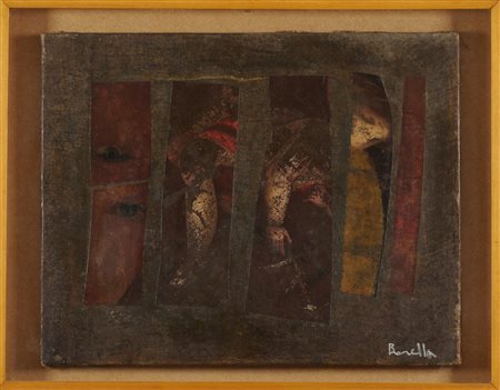 Rocco Borella (Genova, 1920 - 1994) Pittura rigenerata 1978 Collage e tecnica...