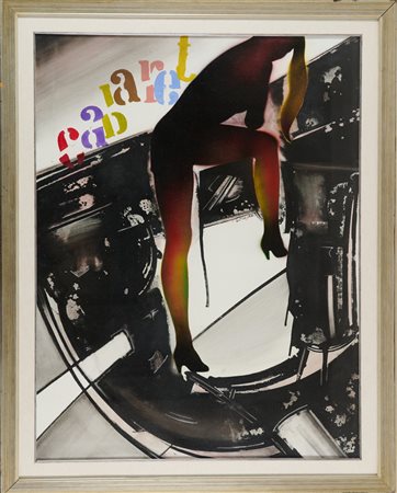 Gianni Bertini (Pisa, 1922 - Caen, 2010) Il Cabaret di Pausania 1990 Olio su...