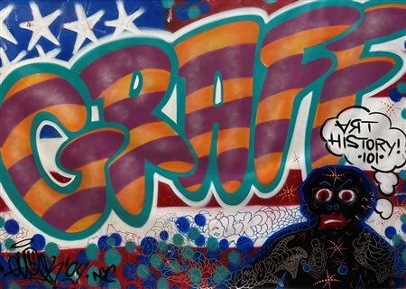 Lin Felton (New York , 1958) Graff 2004 Pittura a spray e acrilico su tela...