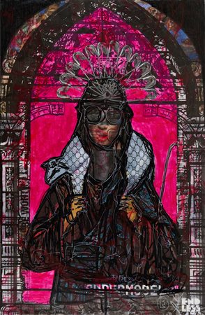 Endless Supermodel 2020 Tecnica mista e resina su tela cm. 152x102 Firmato in...