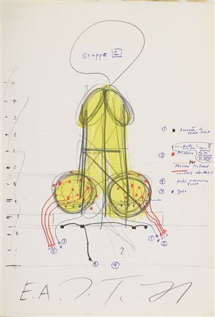 Jean Tinguely (Friburgo, 1925 - Friburgo, 1992) Da "La Vittoria" 1970...