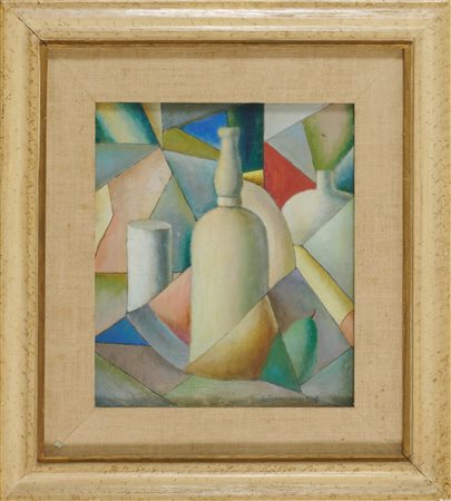 Nino Tirinnanzi (Greve in Chianti (Fi), 1923 - 2002) Natura morta cubista...