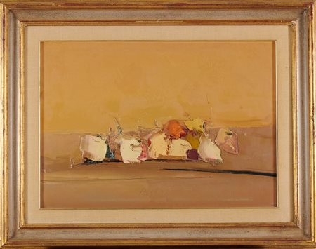 Sergio Scatizzi (Gragnano (Lu), 1918 - Firenze, 2009) Natura morta Olio su...