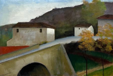 Nino Tirinnanzi “Paesaggio nel Chianti” 1966