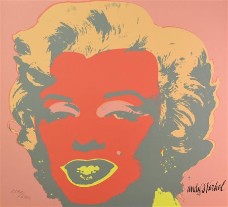 D'apres Andy Warhol MARILYN MONROE stampa tipografica su cartoncino, cm...