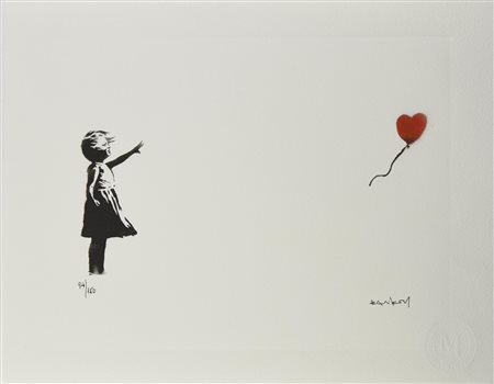 Da Banksy GIRL WITH A BALLOON (LEFT EDITION) eliografia su carta, cm...