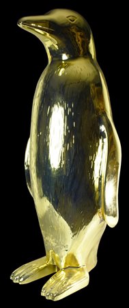 Cracking Art Group PINGUINO scultura in plastica dipinta, cm 124x50x45 sulla...