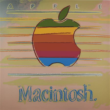 Da Andy Warhol APPLE stampa tipografica su carta cotone, cm 96,5x96,5