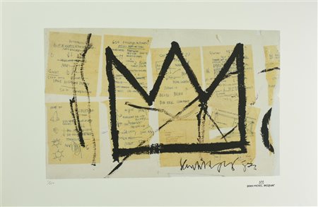 Da Jean Michel Basquiat UNTITLED fotolitografia, cm 50x70; es. 11/250 firma...