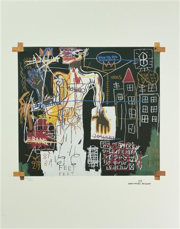 Da Jean Michel Basquiat UNTITLED fotolitografia, cm 70x50; es. 231/250 firma...