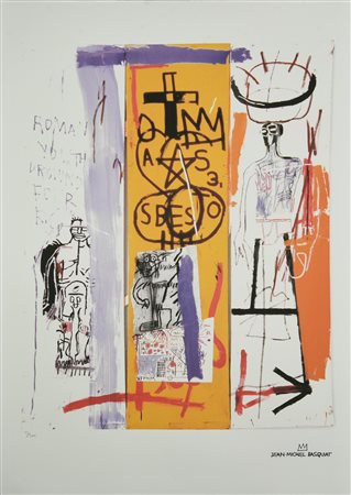 Da Jean Michel Basquiat SENZA TITOLO fotolitografia su carta cotone, cm...