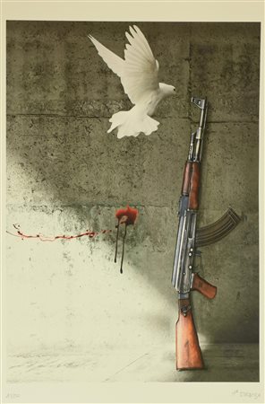 Mr Strange KALACHNIKOV, 2023 stampa tipografica su carta Fedrigoni-Tintoretto...