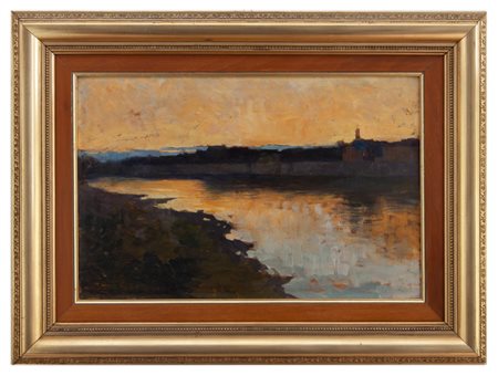 Giovanni Battista Carpanetto Torino 1863 – 1928 Paesaggio fluviale