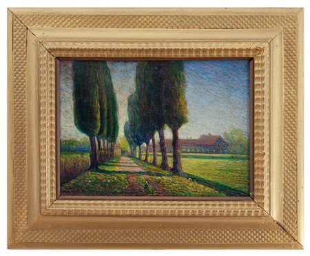Piero Focardi Settignano (FI) 1889 – Cannes 1945  Paesaggio con Cipressi