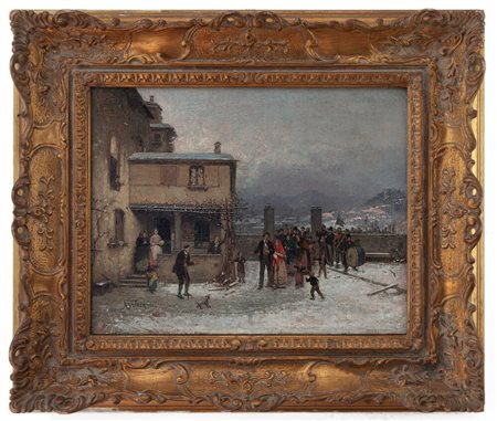 Angelo Trezzini Milano 1827 - 1904 Giorno di festa