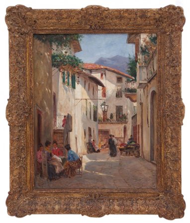 Richard Lipps Berlino 1857 – Starnberg 1926 Via di Malcesine, lago di garda