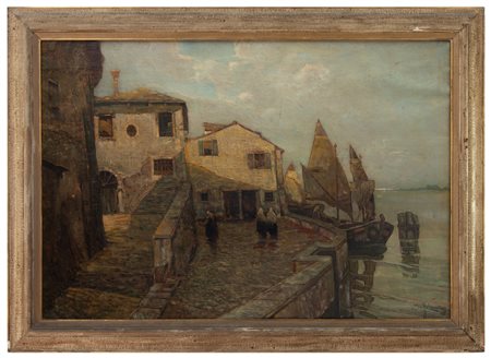 Bruto Mazzolani Ferrara 1880 – Milano 1949  Vele a Chioggia