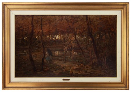 Francesco Sartorelli Cornuda (TV) 1856 - Udine 1939 Figure nel bosco