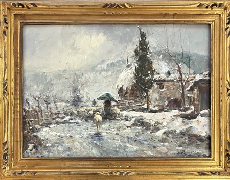 Ferruccio Rontini Firenze 1893 – Livorno 1964  Neve a Mugello