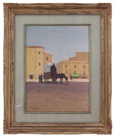Giovanni Lomi Livorno 1889 - 1969 Scorcio cittadino