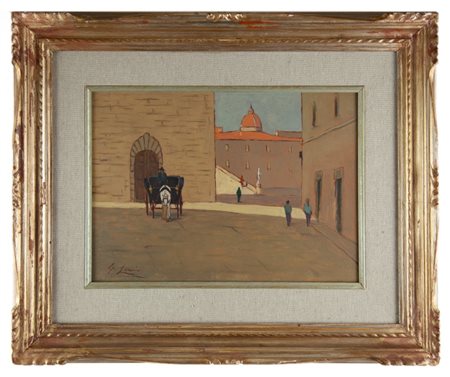 Giovanni Lomi Livorno 1889 - 1969 Scorcio cittadino
