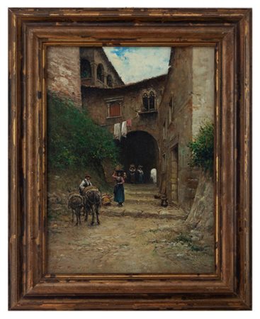 Siglato a T. Centro Italia XIX secolo La consegna dei cesti