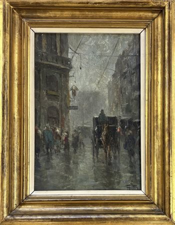 Aurelio Catti Palermo 1895 - 1966 Veduta cittadina