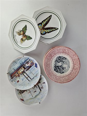 Lotto di oggetti da tavola in ceramica