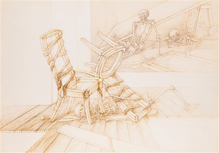 Fabrizio Clerici (Milano 1913-Roma 1993)  - Senza titolo