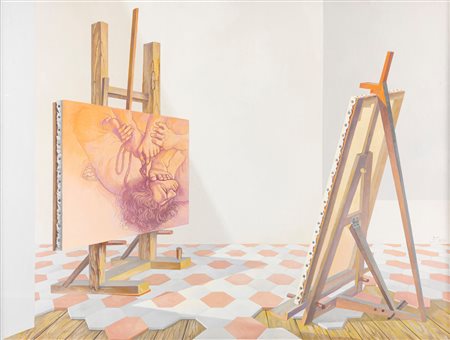 Fabrizio Clerici (Milano 1913-Roma 1993)  - Vis-à-vis (n.3), 1981