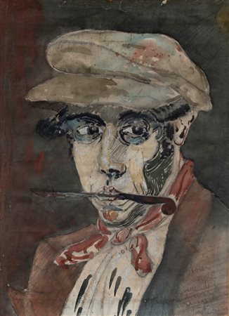 Ottone Rosai (Firenze 1895-Ivrea 1957)  - Il teppista (Autoritratto in figura di teppista)