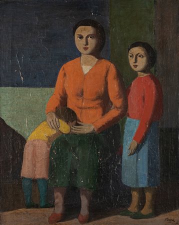 Pompeo Borra (Milano 1898-1973)  - Profughi, 1949