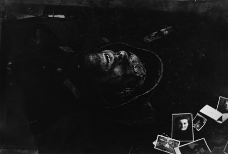 Tony Vaccaro (1922-2022)  - The Dead Nazi and his family back home, Hurtgen Forest, 1944