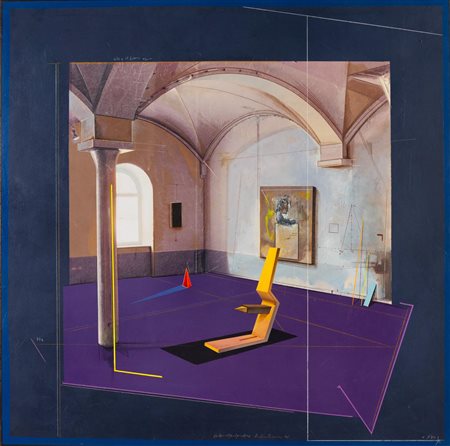 Andrea Vizzini (Grotte 1949), “Installazione con colonne”, 1994.