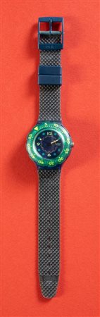 SWATCH SCUBA SDN100 BLUE MOON Anno 1991, cassa in plastica, cinturino in...