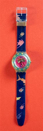 SWATCH SCUBA 200 "HAPPY FISH" - SDN101 Anno 1991, cassa 38.4mm in plastica,...