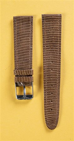 LONGINES, Fibbia in acciaio con cinturino vintage, anni '40.