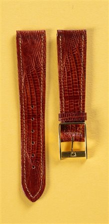 ZENITH, CINTURINO E FIBBIA NUOVI, anni '80. Pelle tejus, colore marrone,...