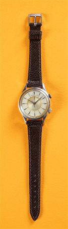 JAEGER LE COULTRE MEMOVOX, anni '50. Cassa rotonda in acciaio, quadrante...