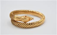 Bracciale a forma di serpente, in oro 750, manifattura di Vicenza