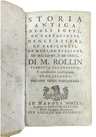 Storia antica degli egizj, de' cartaginesi, degli assirj, de' babilonesi, de' medi, de' persiani, de' macedoni, e de' greci