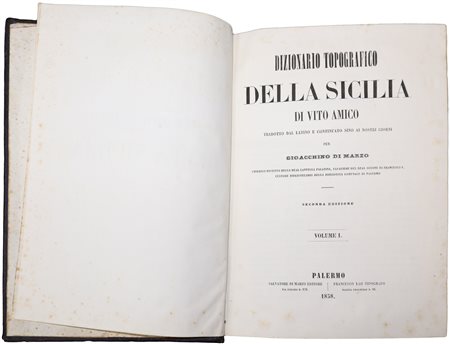 Vito Amico (Catania 1697-Catania 1762)  - Dizionario topografico della Sicilia, 1858