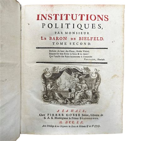 INSTITUTIONS POLITIQUES. TOMO SECONDO, 1760
