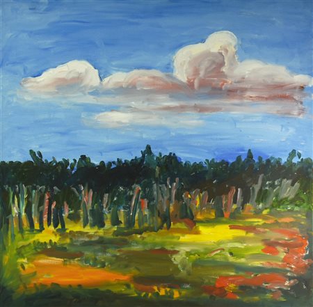 Albino Galvano SENZA TITOLO, 1985 olio su tela, cm 80x80 sul retro: firma,...