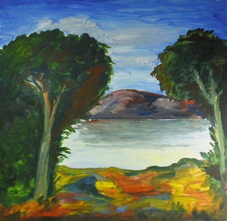 Albino Galvano SENZA TITOLO, 1985 olio su tela, cm 80x80 sul retro: firma,...