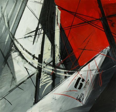 Marco Tamburro SENZA TITOLO olio su tela, cm 60x60 firma sul retro: firma...