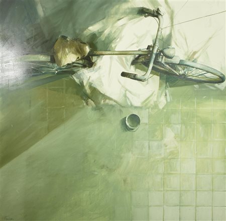 Antonio Tamburro SENZA TITOLO olio su tela, cm 100x100 firma L'opera...