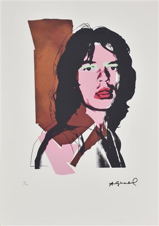 D'apres Andy Warhol MICK JAGGER fotolitografia su carta Arches, cm 57x38; es....
